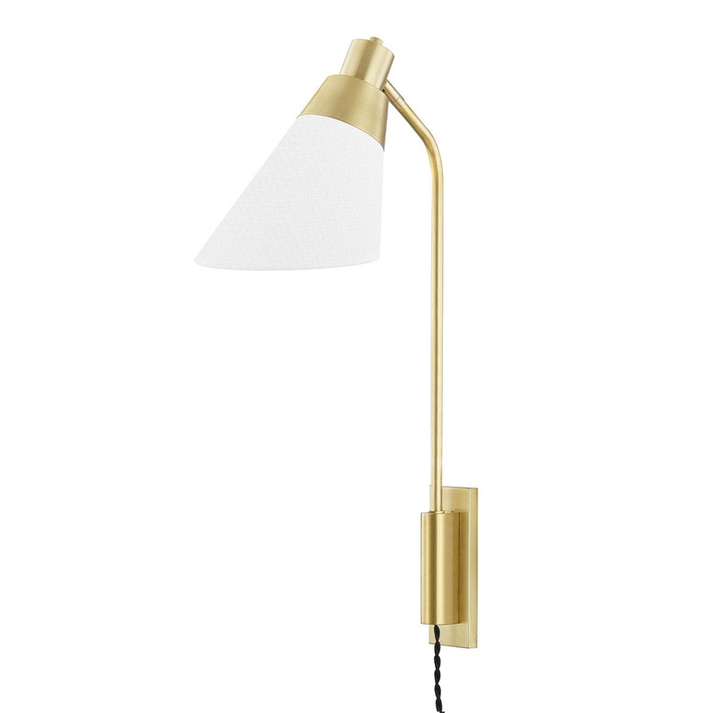 Hudson Valley 5831-AGB Hooke One Light Wall Sconce, Aged Brass (Discontinued)