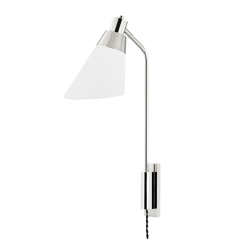 Hudson Valley 5831-PN Hooke One Light Wall Sconce, Polished Nickel (Discontinued)