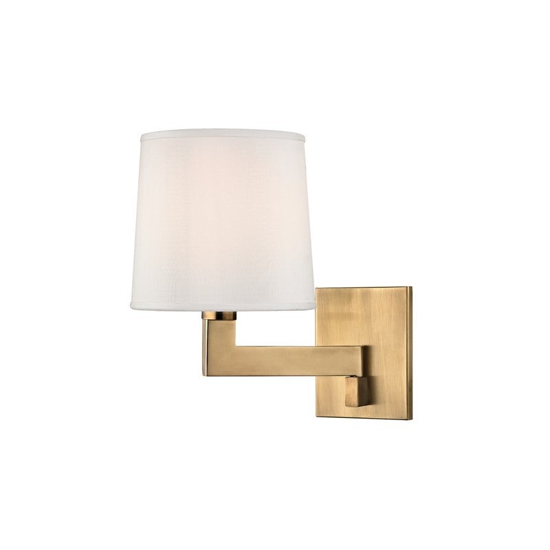 Hudson Valley 5931-AGB Fairport One Light Wall Sconce, Aged Brass