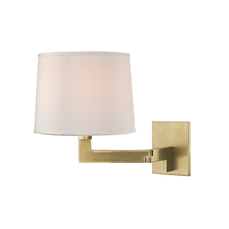 Hudson Valley 5941-AGB Fairport One Light Wall Sconce, Aged Brass