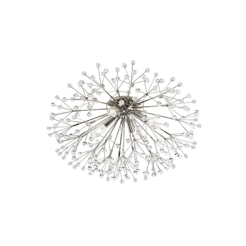 Hudson Valley 6000-PN Dunkirk Four Light Flush Mount, Polished Nickel