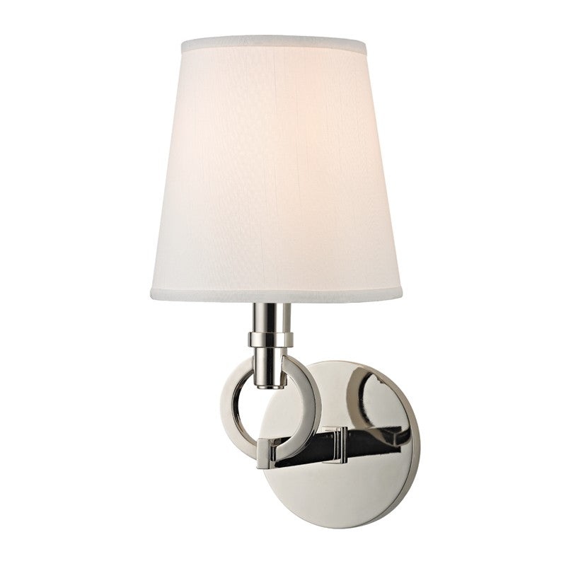 Hudson Valley 611-PN Malibu One Light Wall Sconce, Polished Nickel