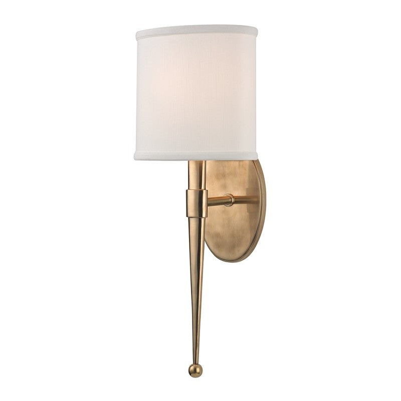 Hudson Valley 6120-AGB Madison One Light Wall Sconce, Aged Brass