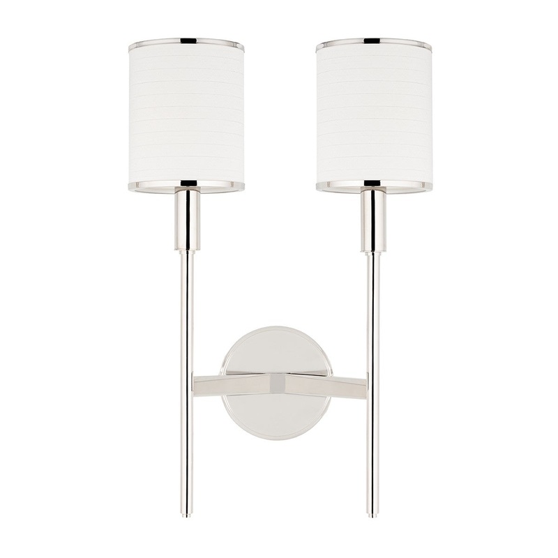 Hudson Valley 622-PN Aberdeen Two Light Wall Sconce, Polished Nickel (Discontinued)