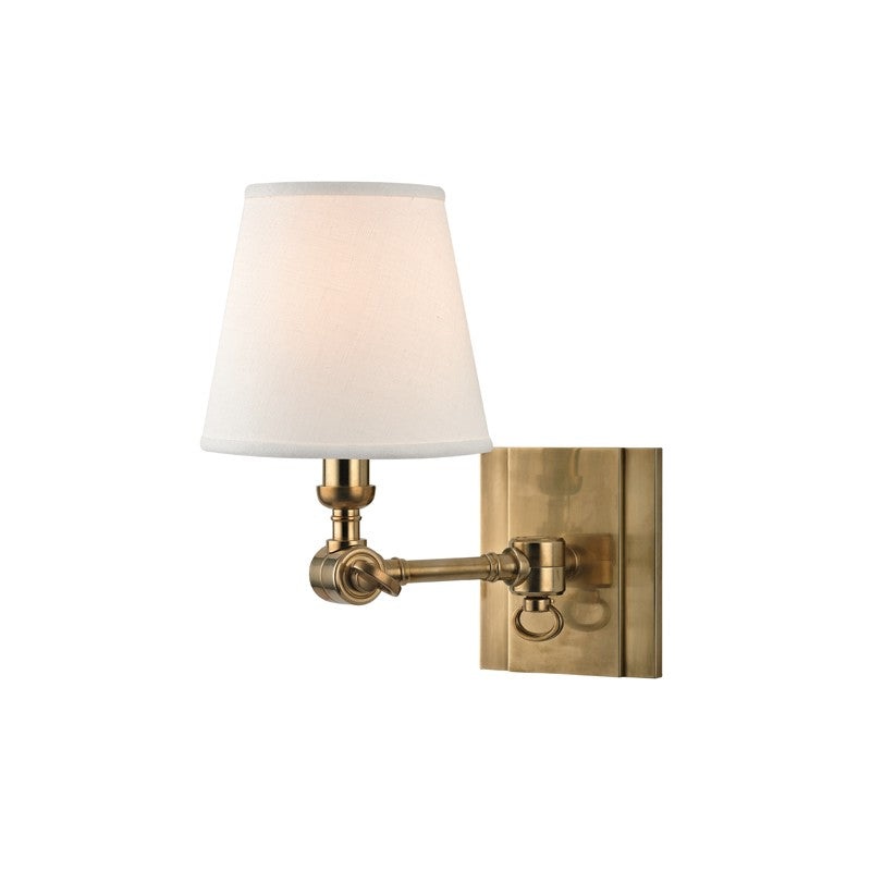 Hudson Valley 6231-AGB Hillsdale One Light Wall Sconce, Aged Brass
