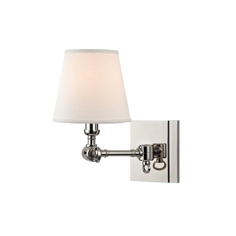 Hudson Valley 6231-PN Hillsdale One Light Wall Sconce, Polished Nickel (Discontinued)