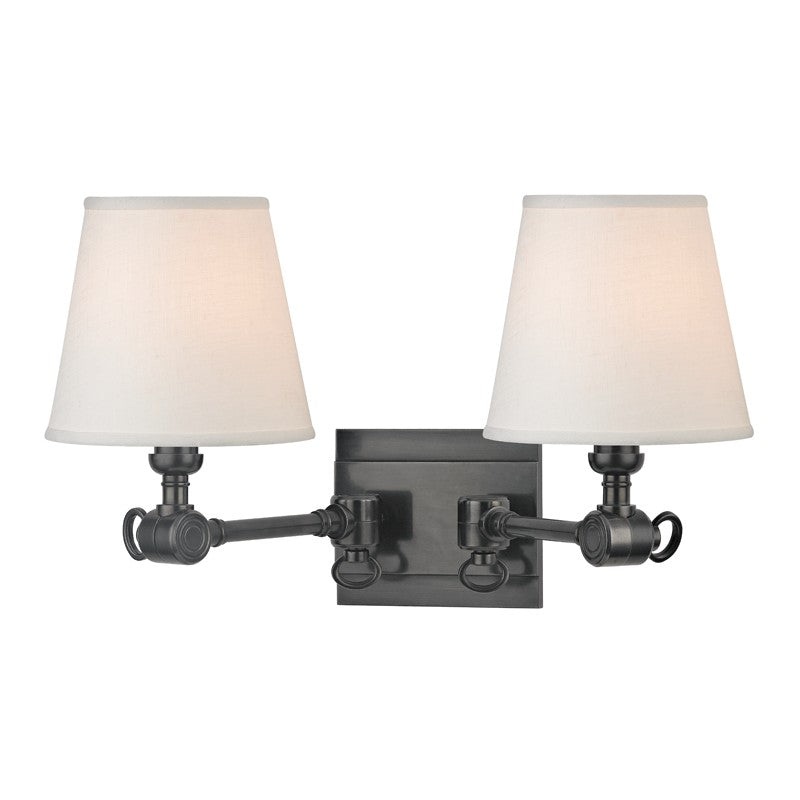 Hudson Valley 6232-OB Hillsdale Two Light Wall Sconce, Old Bronze (Discontinued)
