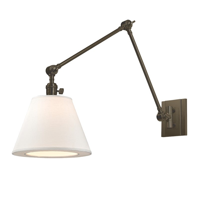 Hudson Valley 6234-OB Hillsdale One Light Swing Arm Wall Sconce, Old Bronze