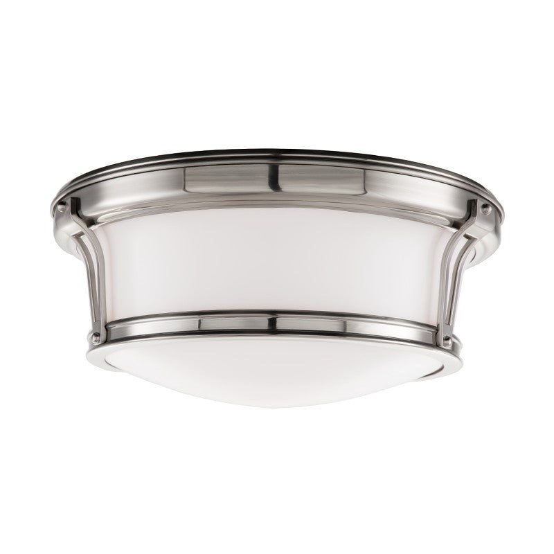 Hudson Valley 6513-SN Newport Two Light Flush Mount, Satin Nickel (Discontinued)