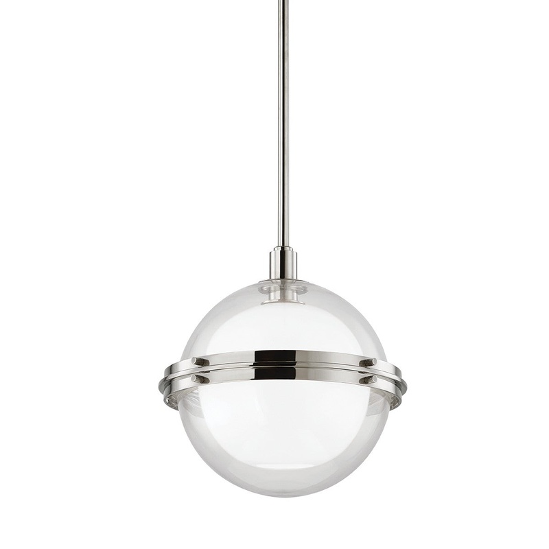 Hudson Valley 6514-PN Northport One Light Pendant, Polished Nickel (Discontinued)