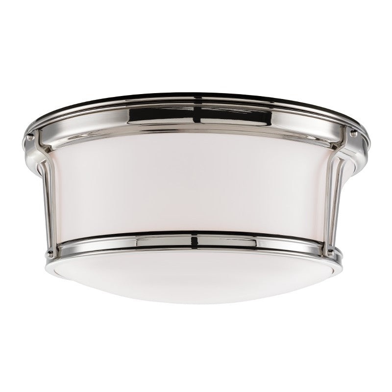 Hudson Valley 6515-PN Newport Three Light Flush Mount, Polished Nickel (Discontinued)