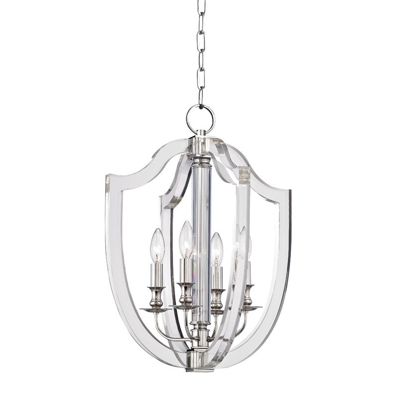 Hudson Valley 6516-PN Arietta Four Light Pendant, Polished Nickel