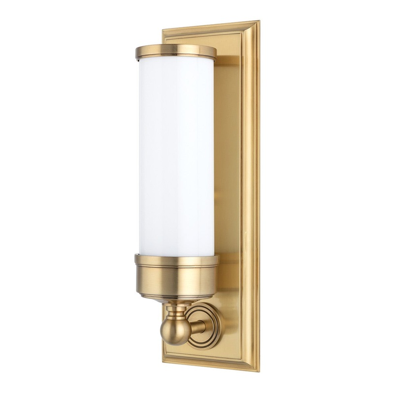 Hudson Valley 371-AGB Everett One Light Bath Bracket, Aged Brass