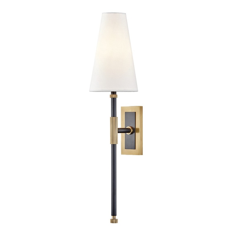 Hudson Valley 3721-AOB Bowery One Light Wall Sconce, Aged Old Bronze