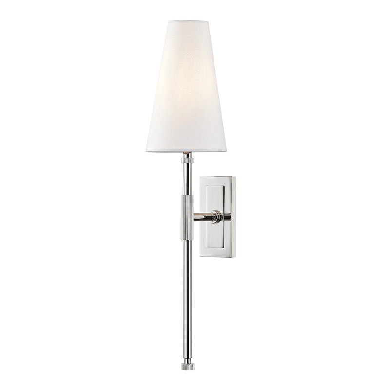 Hudson Valley 3721-PN Bowery One Light Wall Sconce, Polished Nickel