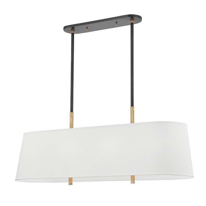 Hudson Valley 3747-AOB Bowery Eight Light Island Pendant, Aged Old Bronze