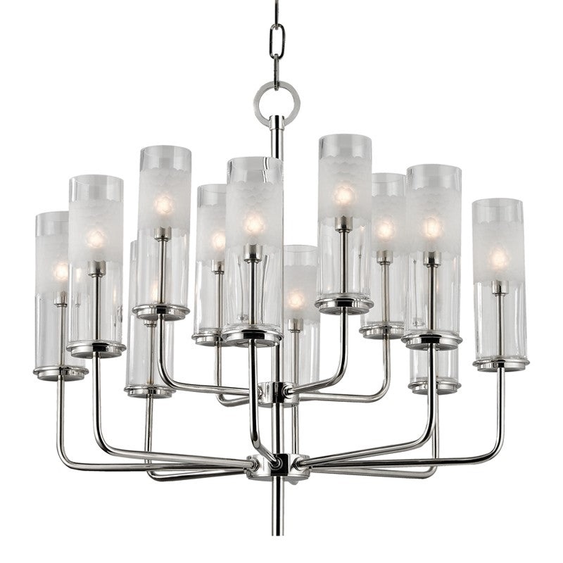 Hudson Valley 3925-PN Wentworth 12 Light Chandelier, Polished Nickel (Discontinued)