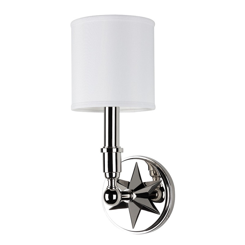Hudson Valley 4081-PN-WS Bethesda One Light Wall Sconce, Polished Nickel (Discontinued)