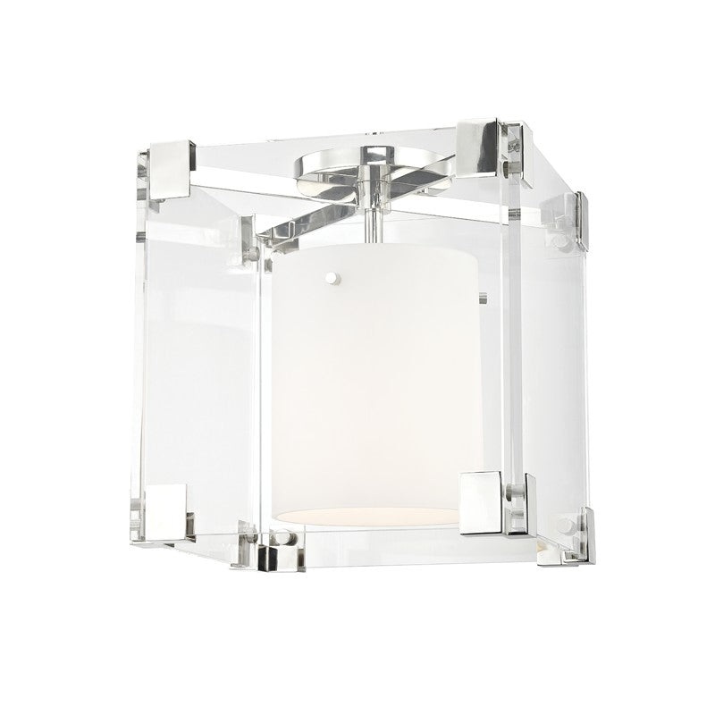 Hudson Valley 4100-PN Achilles One Light Flush Mount, Polished Nickel