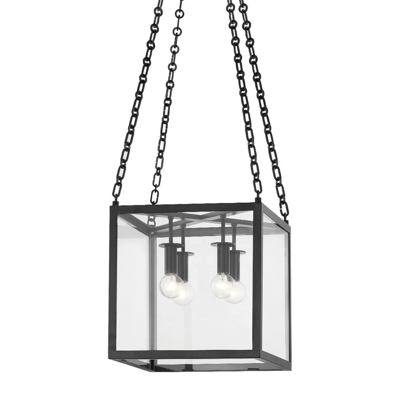 Hudson Valley 4113-AI Catskill Four Light Pendant, Aged Iron (Discontinued)