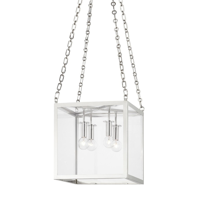 Hudson Valley 4113-PN Catskill Four Light Pendant, Polished Nickel (Discontinued)