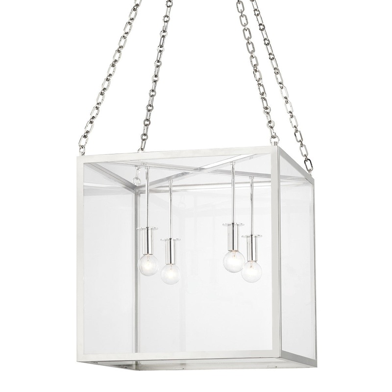 Hudson Valley 4118-PN Catskill Four Light Pendant, Polished Nickel (Discontinued)