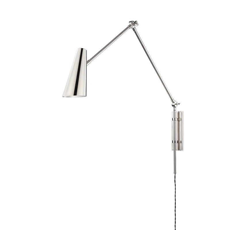 Hudson Valley 4121-PN Lorne One Light Wall Sconce, Polished Nickel