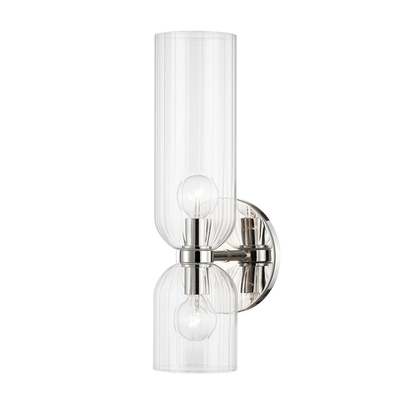 Hudson Valley 4122-PN Sayville Two Light Wall Sconce, Polished Nickel