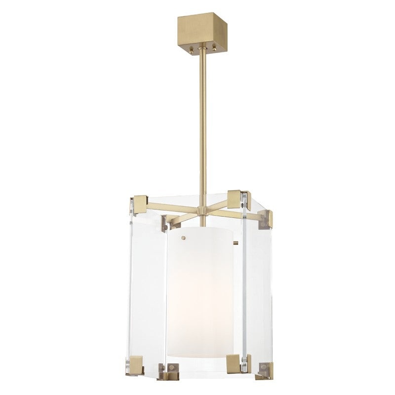 Hudson Valley 4125-AGB Achilles One Light Pendant, Aged Brass