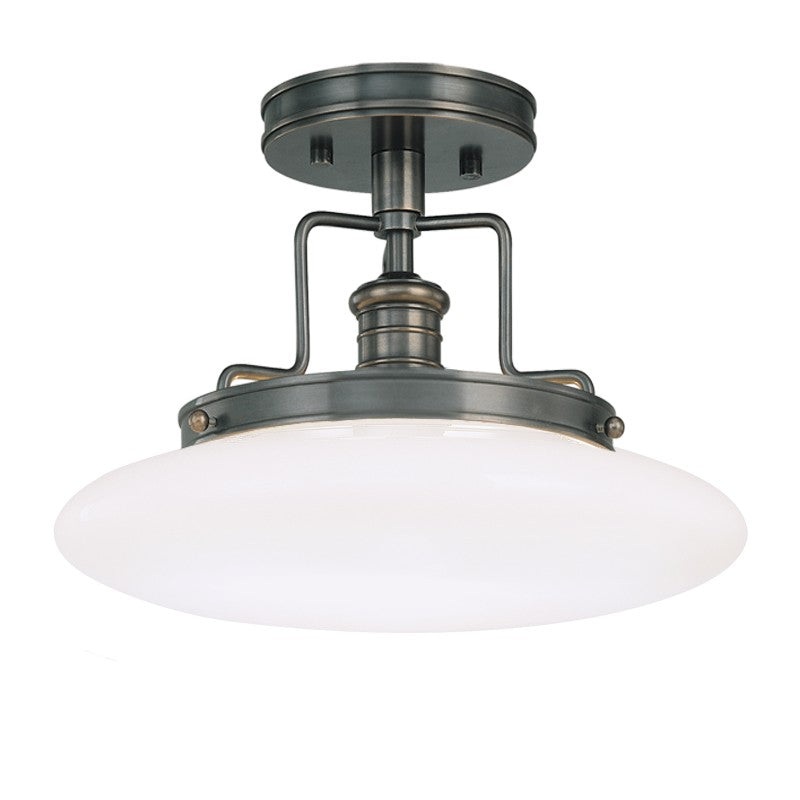 Hudson Valley 4202-OB Beacon One Light Semi Flush Mount, Old Bronze (Discontinued)