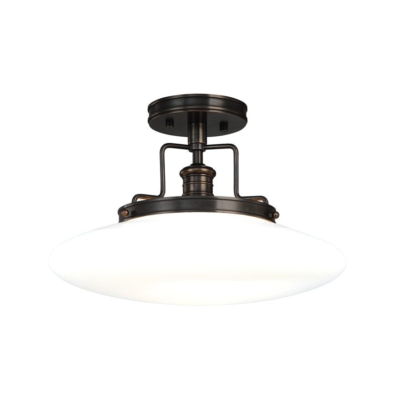 Hudson Valley 4205-OB Beacon One Light Semi Flush Mount, Old Bronze (Discontinued)
