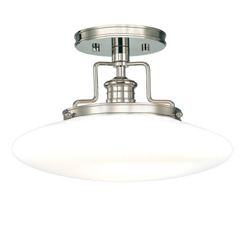 Hudson Valley 4205-PN Beacon One Light Semi Flush Mount, Polished Nickel (Discontinued)