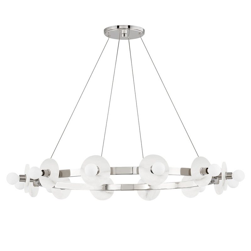 Hudson Valley 4240-PN Austen 12 Light Chandelier, Polished Nickel (Discontinued)