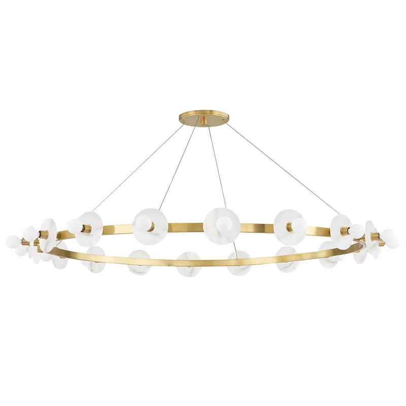 Hudson Valley 4258-AGB Austen 18 Light Chandelier, Aged Brass