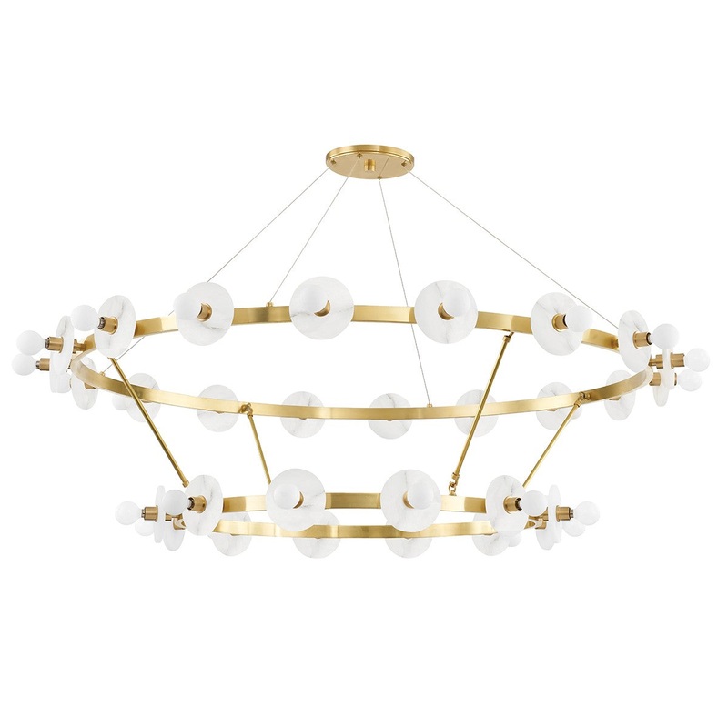 Hudson Valley 4262-AGB Austen 30 Light Chandelier, Aged Brass
