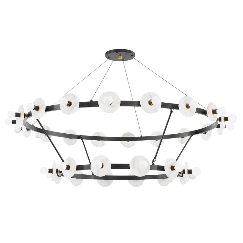 Hudson Valley 4262-AOB Austen 30 Light Chandelier, Aged Old Bronze