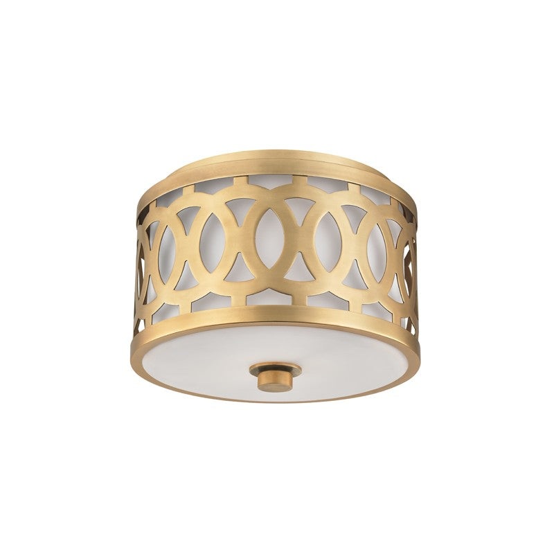 Hudson Valley 4310-AGB Genesee One Light Flush Mount, Aged Brass (Discontinued)