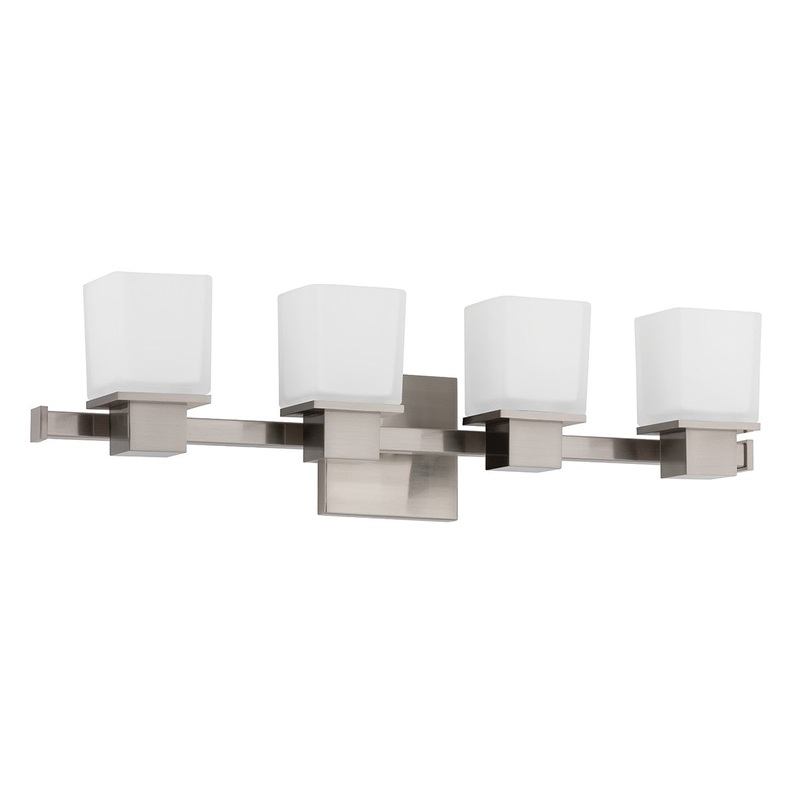 Hudson Valley 4444-SN Milford Four Light Bath Bracket, Satin Nickel (Discontinued)