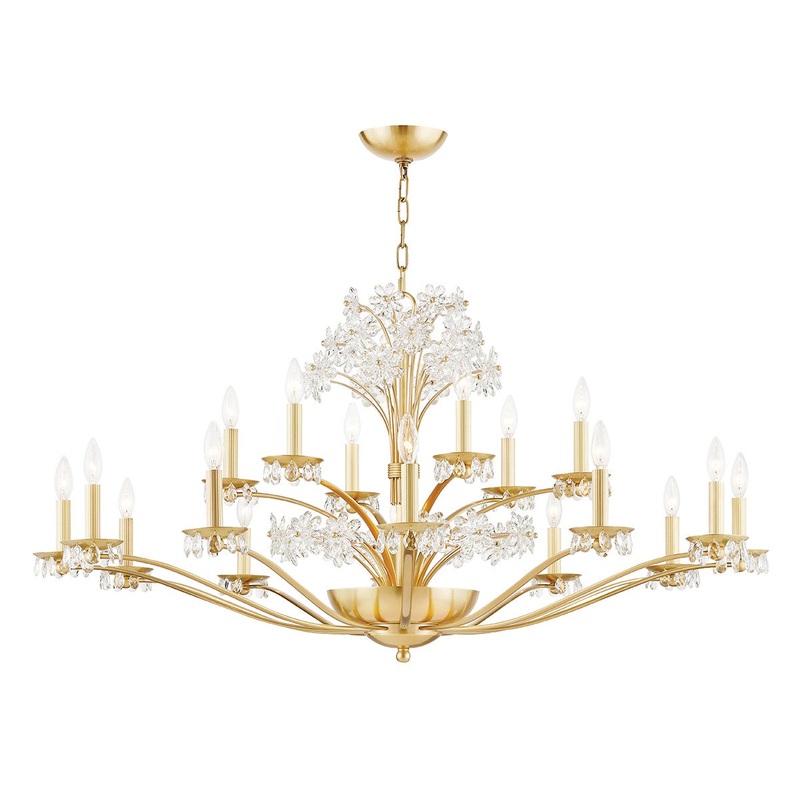 Hudson Valley 4452-AGB Beaumont 20 Light Chandelier, Aged Brass