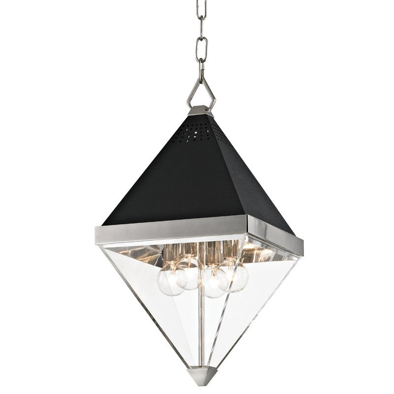 Hudson Valley 4510-PN Coltrane Four Light Pendant, Polished Nickel
