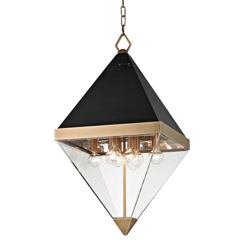 Hudson Valley 4515-AGB Coltrane Eight Light Pendant, Aged Brass