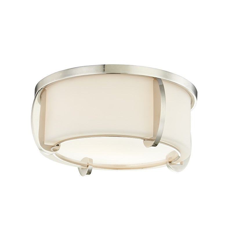 Hudson Valley 4613-PN Talon Two Light Flush Mount, Polished Nickel (Discontinued)