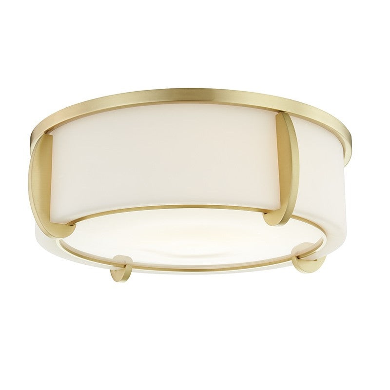 Hudson Valley 4616-AGB Talon Three Light Flush Mount, Aged Brass