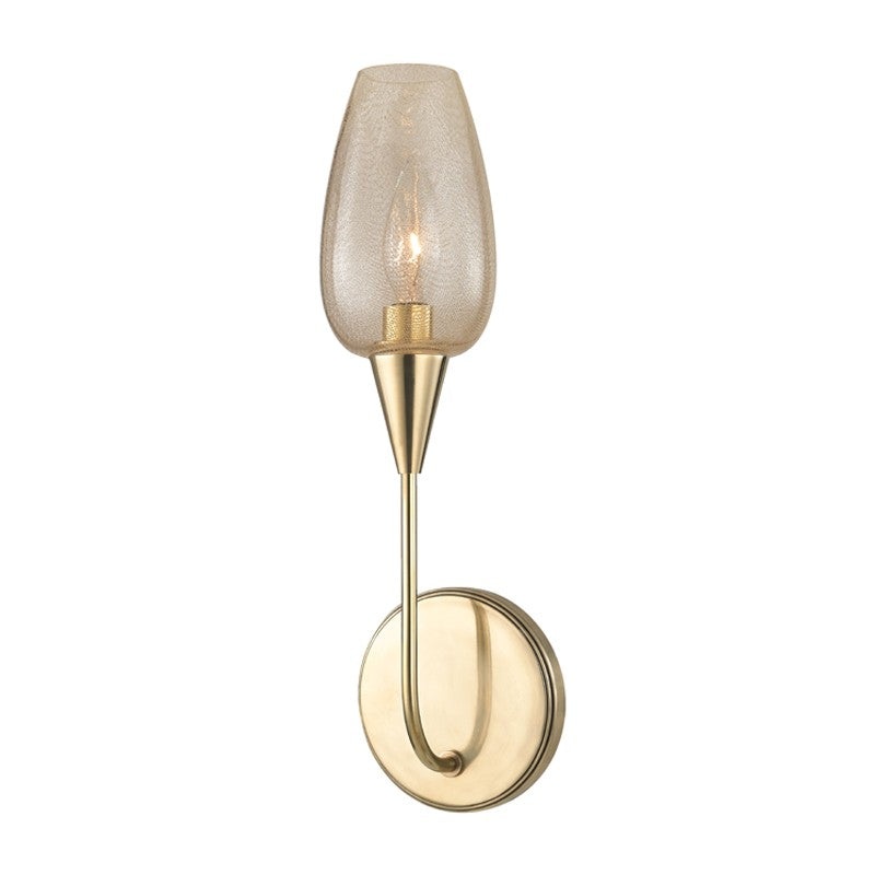Hudson Valley 4701-AGB Longmont One Light Wall Sconce, Aged Brass (Discontinued)