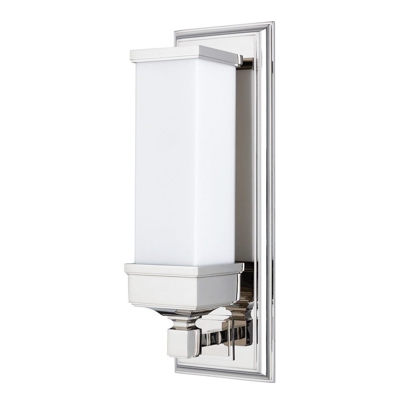 Hudson Valley 471-PN Everett One Light Wall Sconce, Polished Nickel (Discontinued)