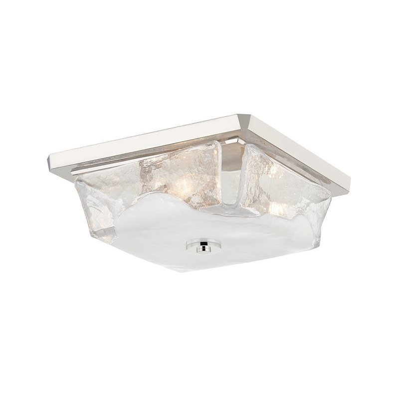 Hudson Valley 4710-PN Hines Three Light Flush Mount, Polished Nickel