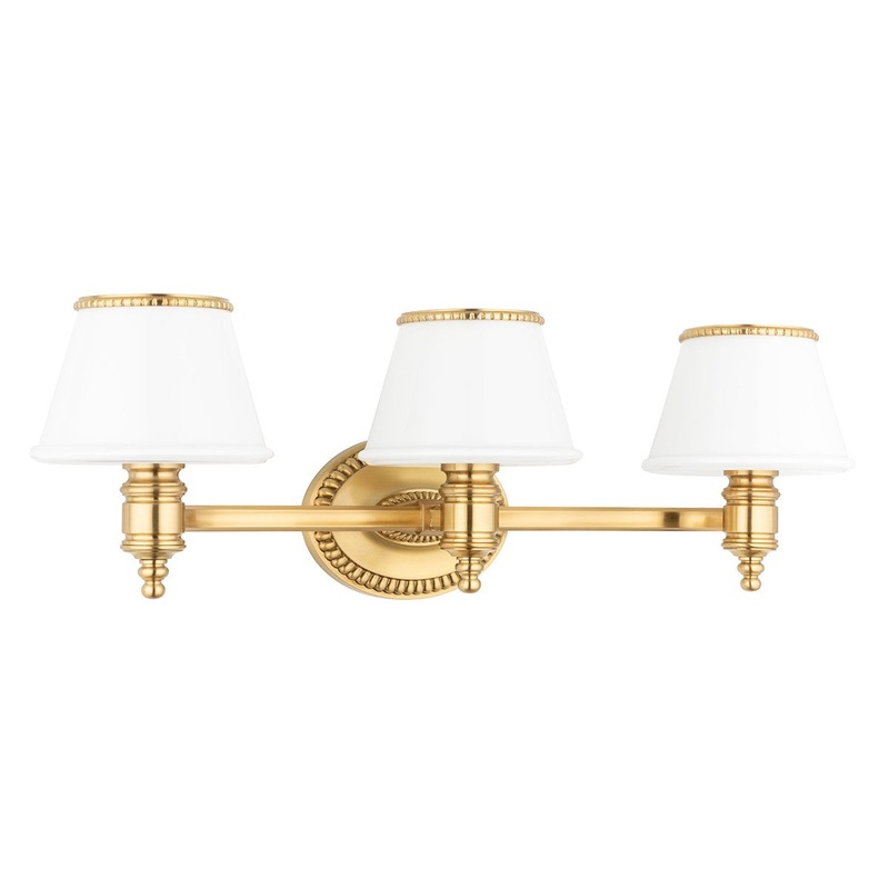 Hudson Valley 4943-FB Richmond Three Light Bath Bracket, Flemish Brass
