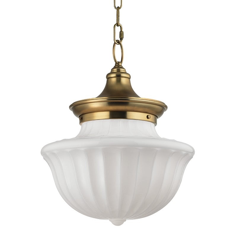 Hudson Valley 5015-AGB Dutchess Two Light Pendant, Aged Brass