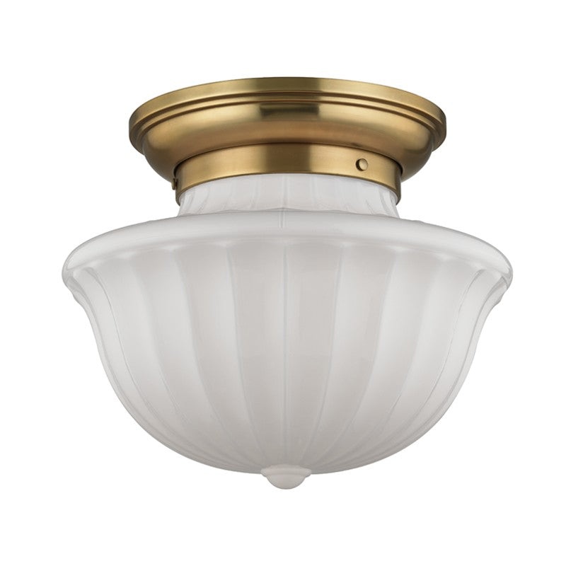 Hudson Valley 5015F-AGB Dutchess Two Light Flush Mount, Aged Brass