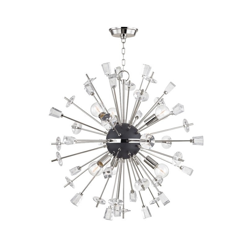 Hudson Valley 5032-PN Liberty Six Light Chandelier, Polished Nickel